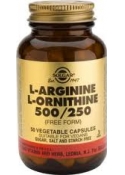 L-Arginine/L-Ornithine 500 mg/250 mg Vegetable Capsules