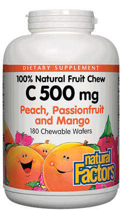 100% Natural Fruit Chew C Peach, Passionfruit and Mango