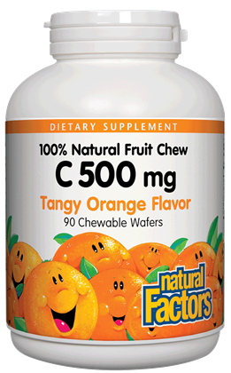 100% Natural Fruit Chew C Tangy Orange Flavor