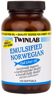Emulsified Norwegian Cod Liver Oil Softgels