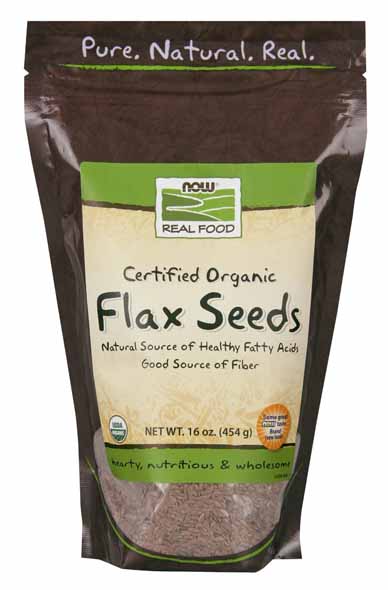 Flax Seeds, Certified Organic - 16 oz.
