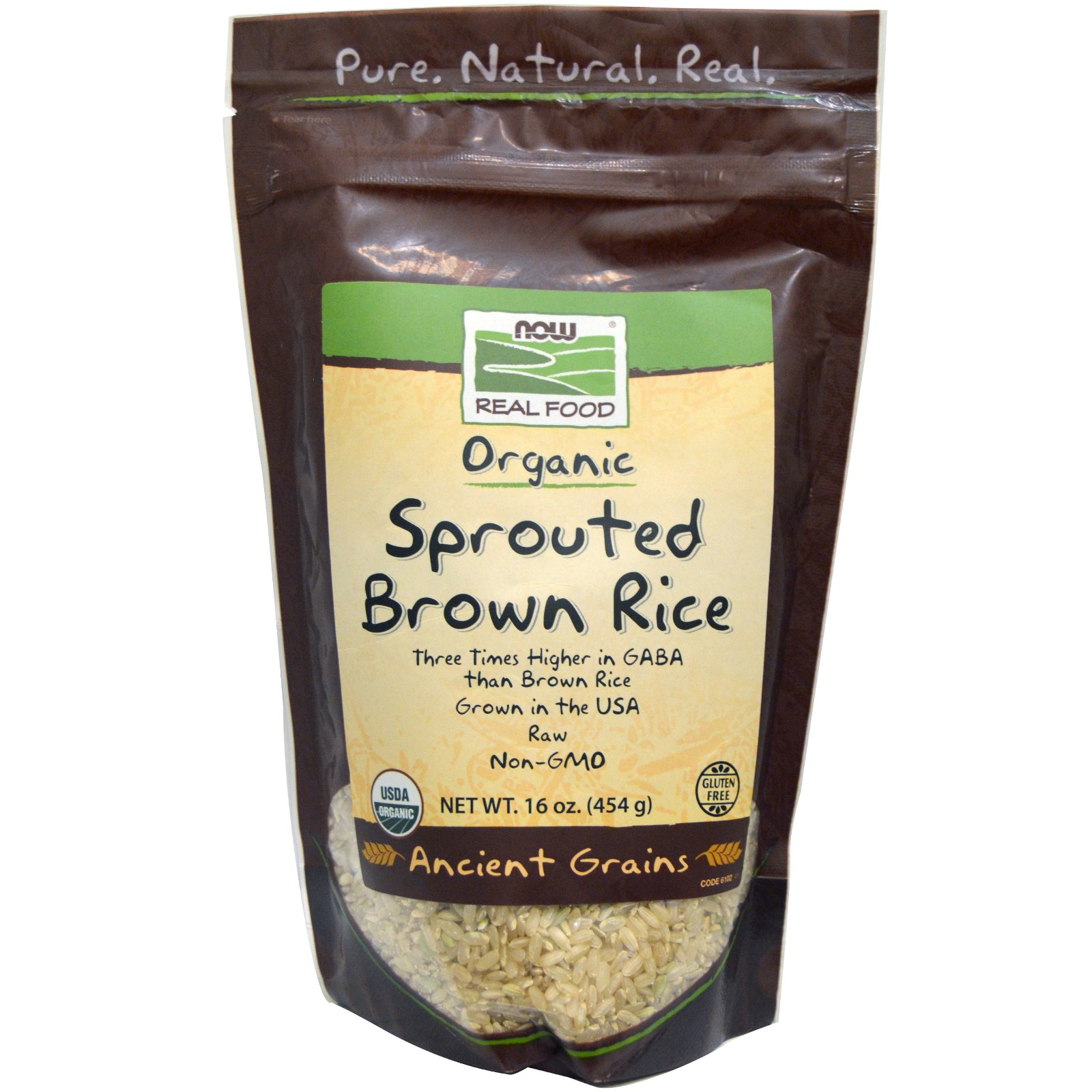 Sprouted Brown Rice, Organic - 16 oz.