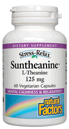Stress-Relax Suntheanine L-Theanine 125 mg Vegetarian Capsules