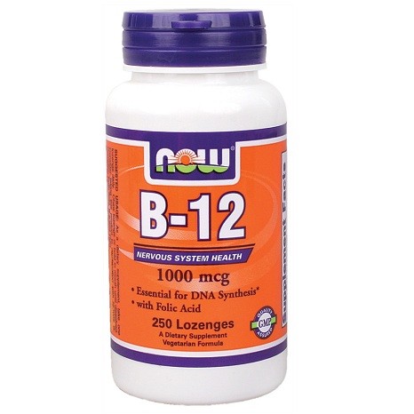 Vitamin B-12 (1000 mcg) with Folic Acid - 250 Chewable Lozenges