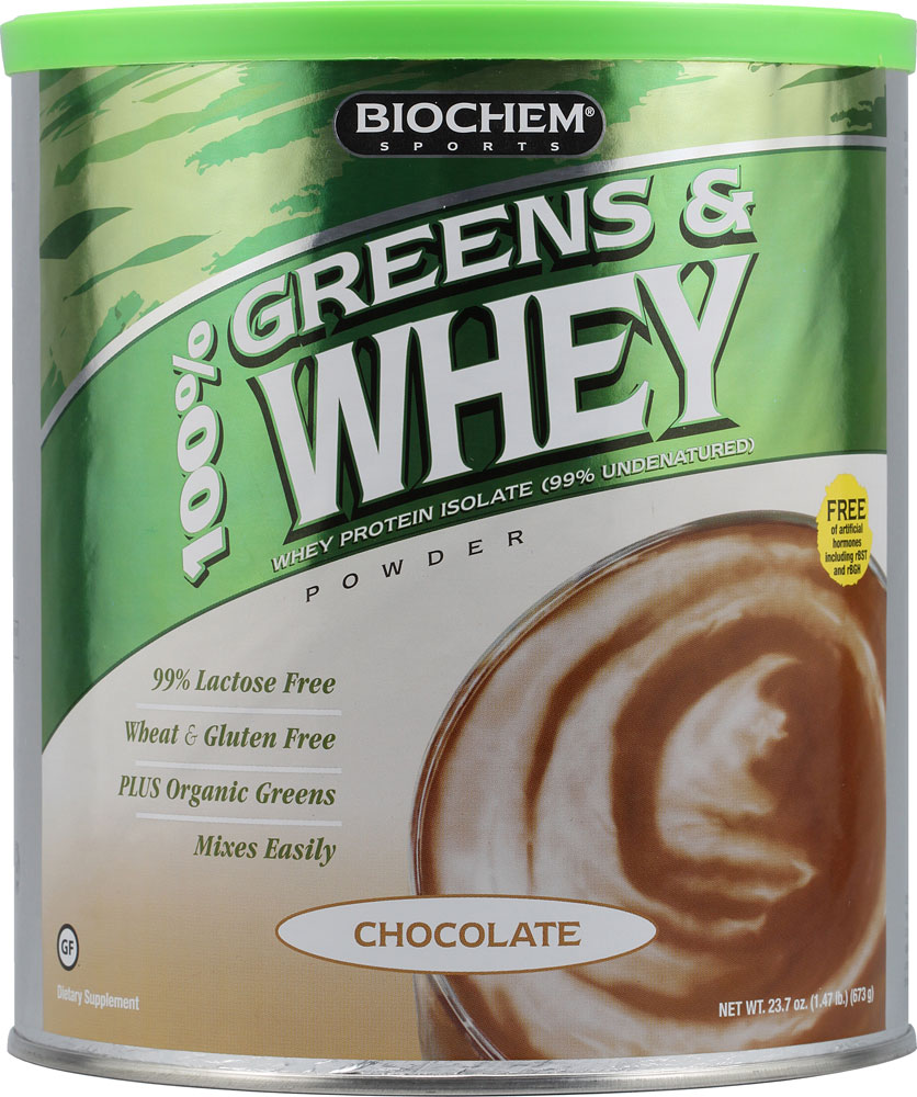 100% Greens &amp; Whey Chocolate Flavor