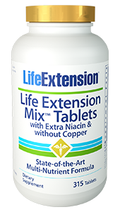 Life Extension Mix Tablets with Extra Niacin without Copper